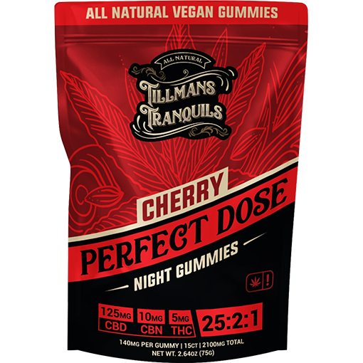 Tillmans Tranquils - Perfect Dose Gummies - Sleep - 125mg CBD/10mg CBN/5mg THC - 15ct