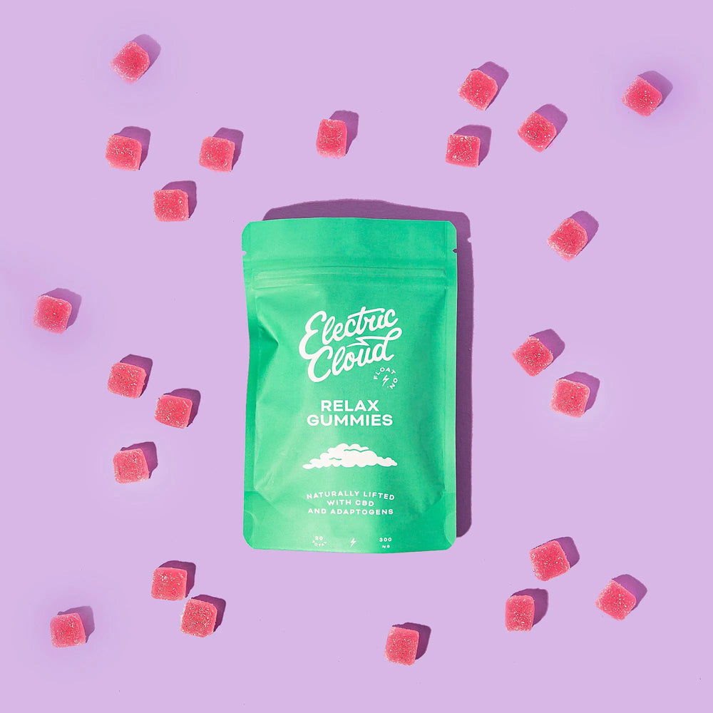 Electric Cloud - CBD Relax Gummies - 15mg CBD Isolate and Adaptogens - 20ct