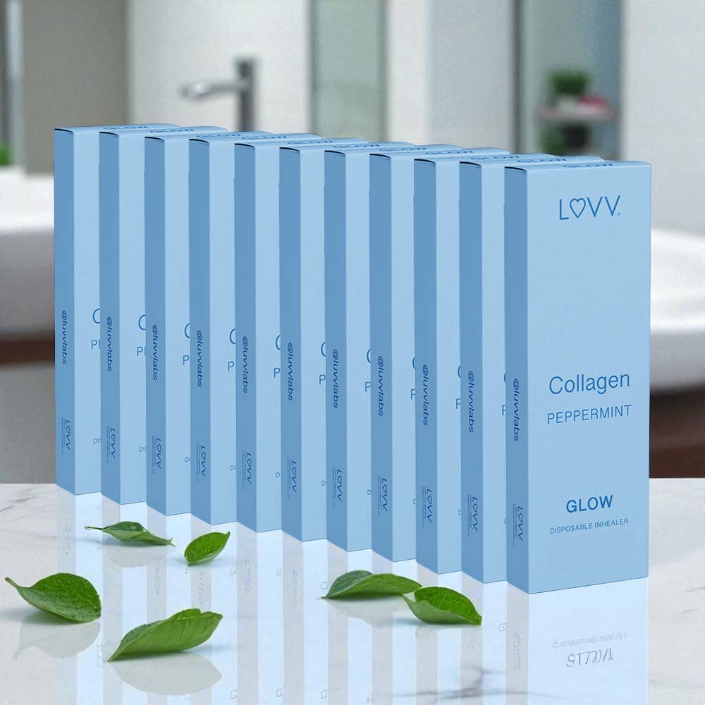 
                  
                    LUVV Labs - 10 LUVV GLOW Collagen Infused Peppermint Flavored Inhealers
                  
                