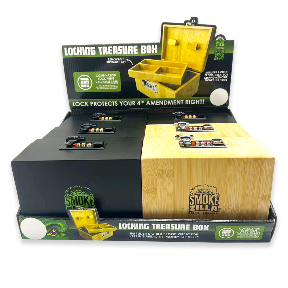 SMOKEZILLA LOCKING WOOD TREASURE BOX – The Higher Consciousness
