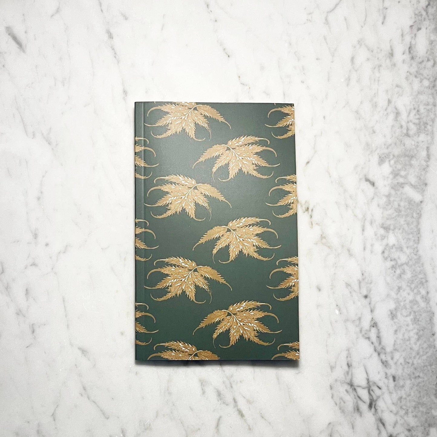 
                  
                    Set And Setting Stationery - Leaf Ledger Pocket-Sized Notebook (Emerald and Gold)
                  
                