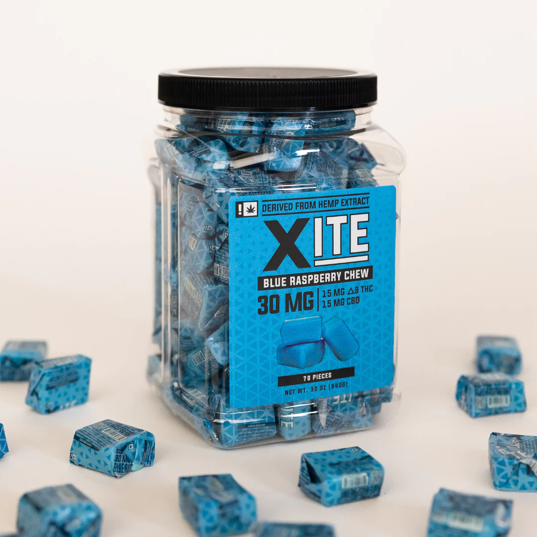 
                  
                    Xite - Blue Raspberry Chews 15mg THC/15mg CBD - 1pc
                  
                