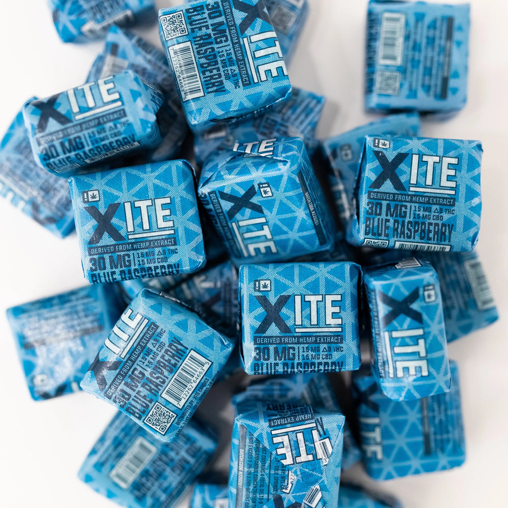 Xite - Blue Raspberry Chews 15mg THC/15mg CBD - 1pc