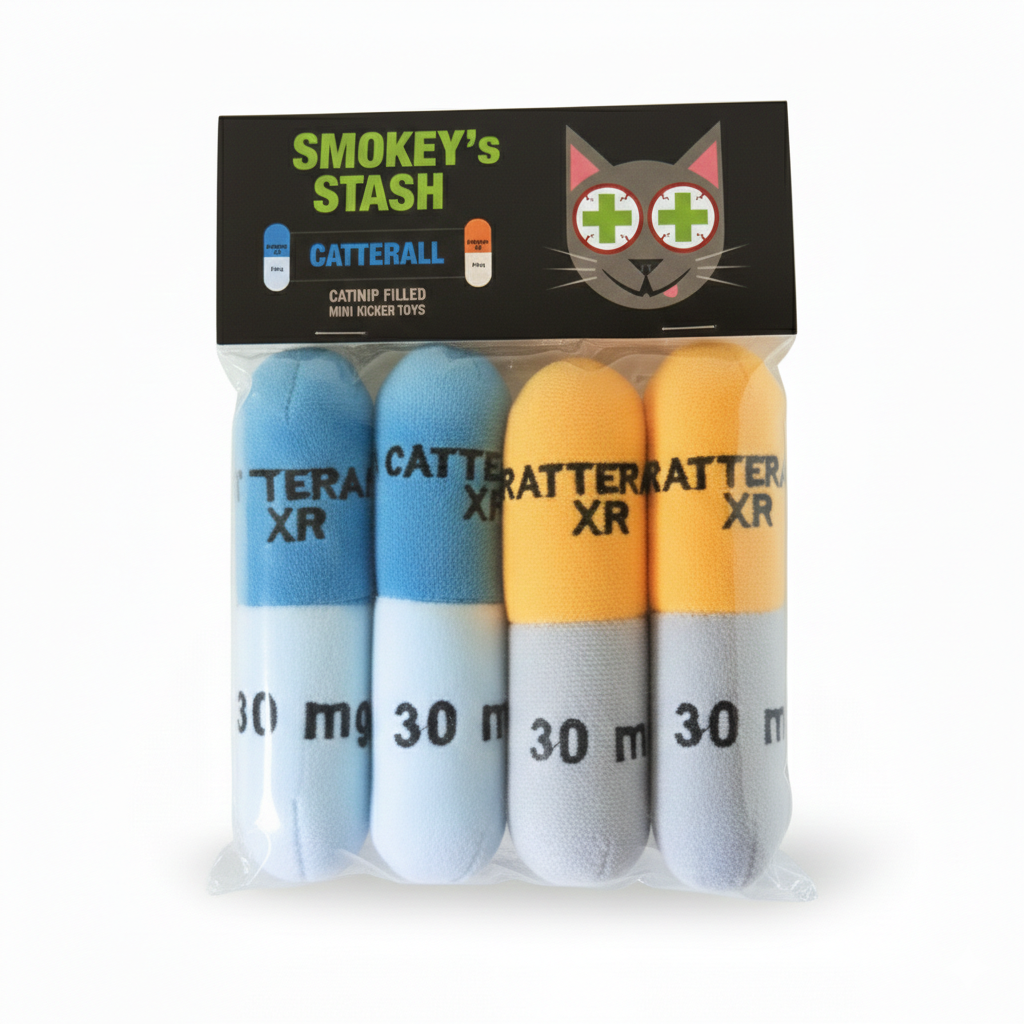
                  
                    Smokey's Stash - Catterall Catnip Filled Mini Kicker Toys (4 in a pack)
                  
                