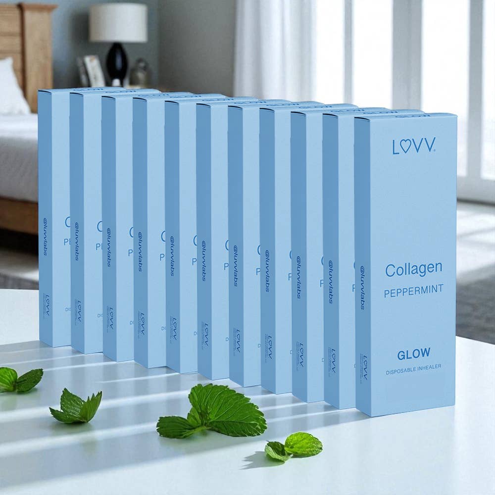 
                  
                    LUVV Labs - 10 LUVV GLOW Collagen Infused Peppermint Flavored Inhealers
                  
                