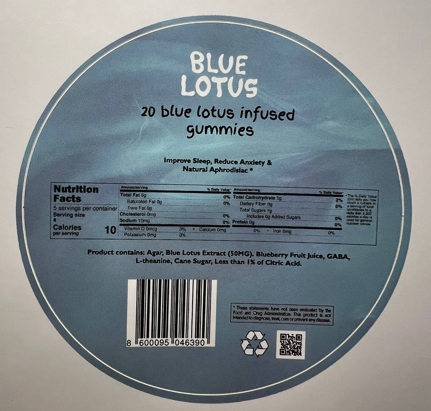 
                  
                    Healing Herbals - Blue berry Lotus, L-theanine & Gaba Gummies - Blueberry Flavor
                  
                