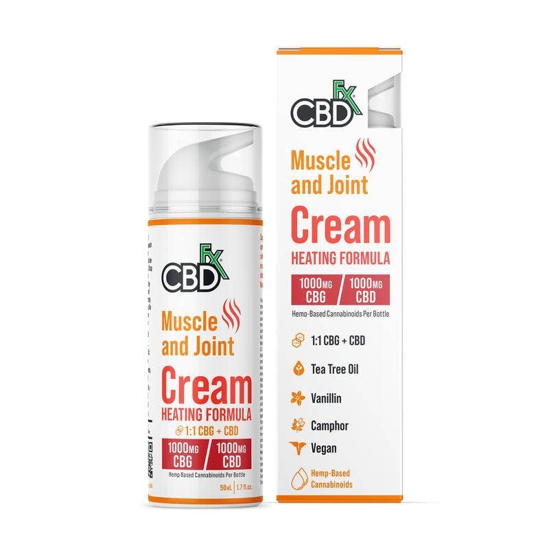 
                  
                    CBDfx - Muscle & Joint Cream Heating Forumla CBD + CBG - 1000mg
                  
                