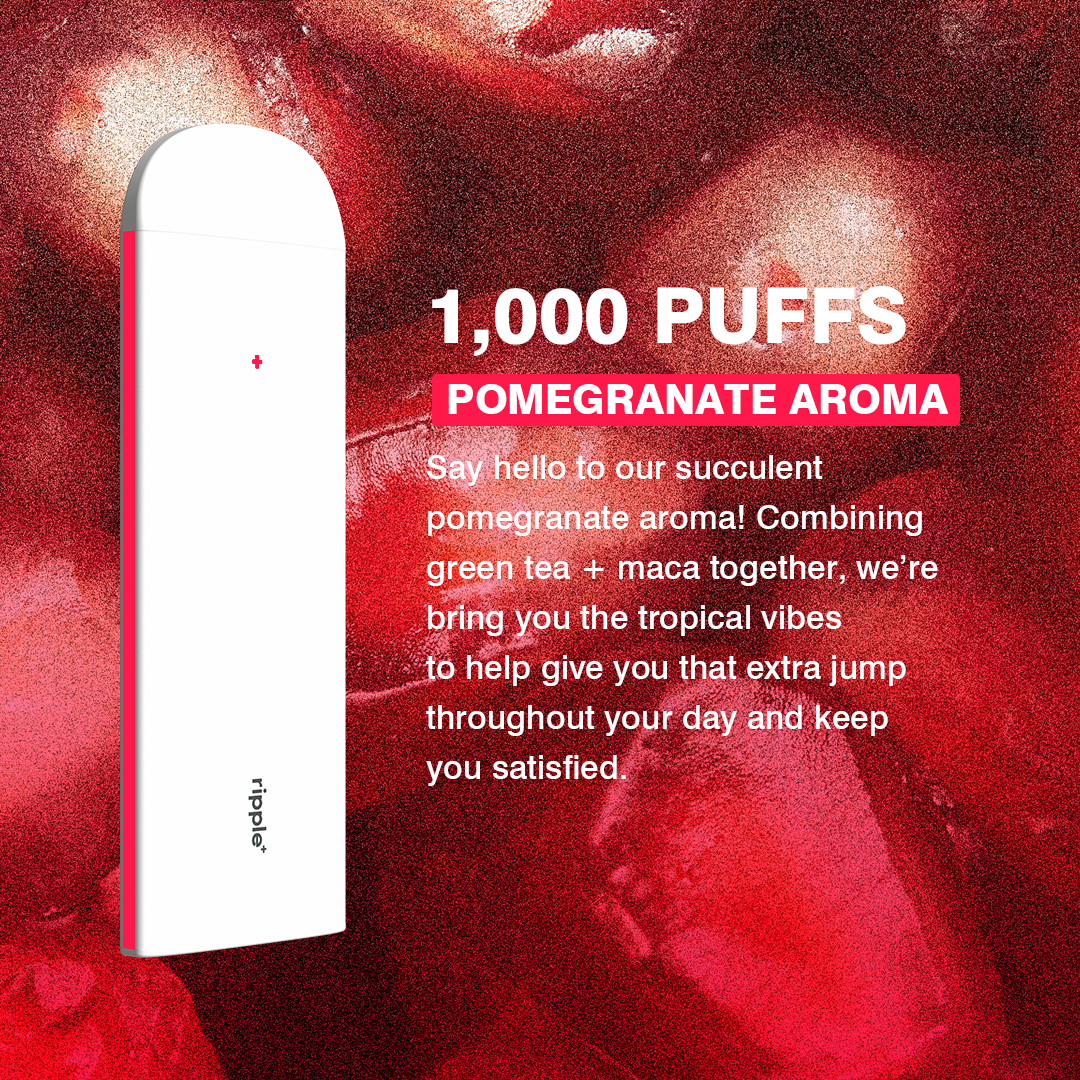 
                  
                    Ripple+ Boost - Pomegranate Zero Nicotine Diffuser- 1,000 Puffs: 40g
                  
                