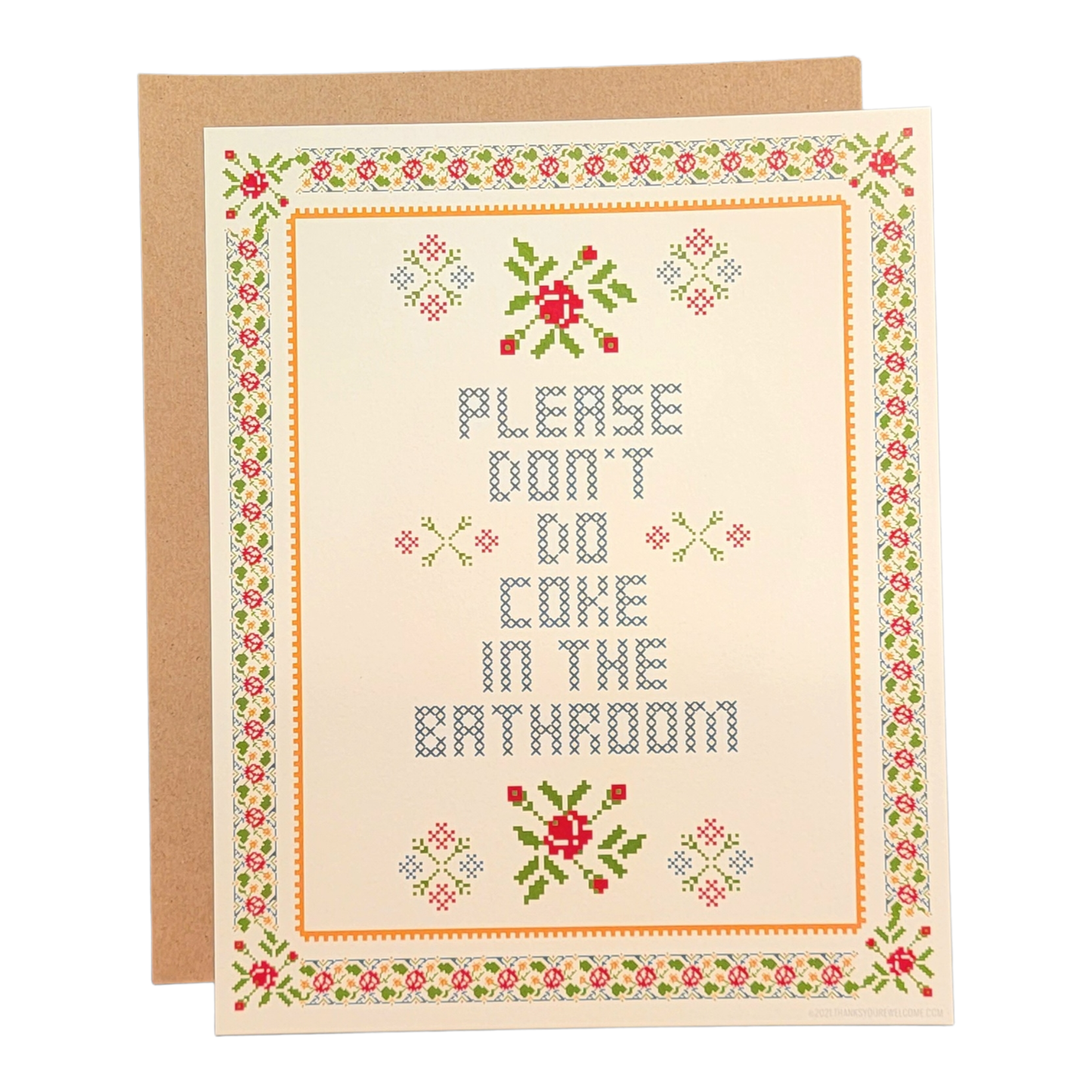 
                  
                    Thanks You're Welcome - Please Don't do Coke in the Bathrooom (Frame not included) - 8x10 Print
                  
                