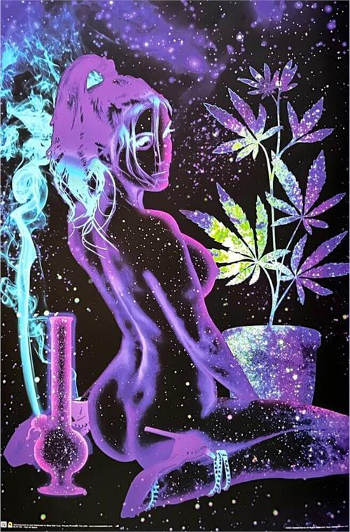 High As Space Non Flocked Blacklight Poster