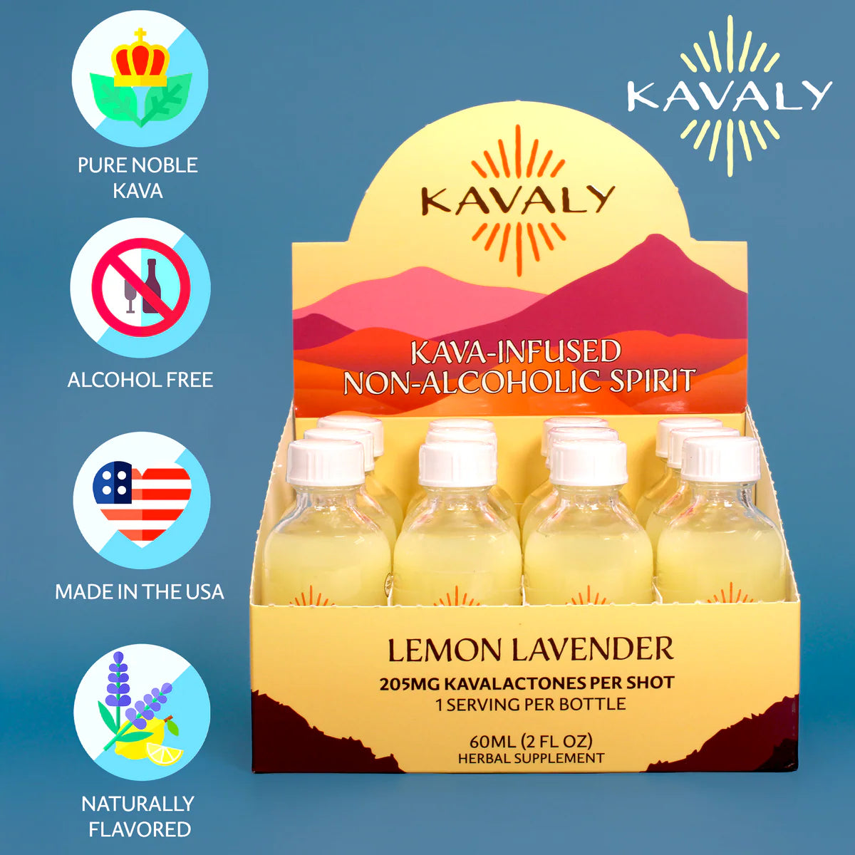 
                  
                    Kavaly - Non-Alcoholic Kava Infused Spirits- 60ML SHOT
                  
                