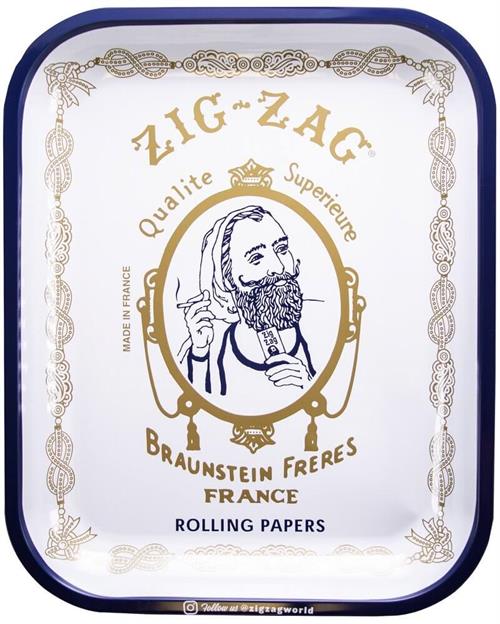 Zig-Zag  Man Large Vintage White Rolling Tray
