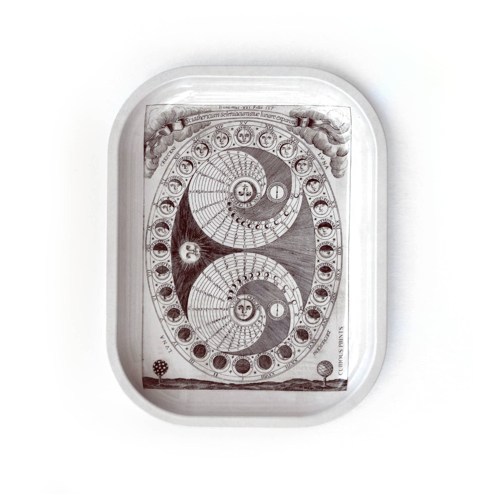 
                  
                    Curious Prints - Small Metal Moon Phases Cathcall Tray / Vintage Print
                  
                