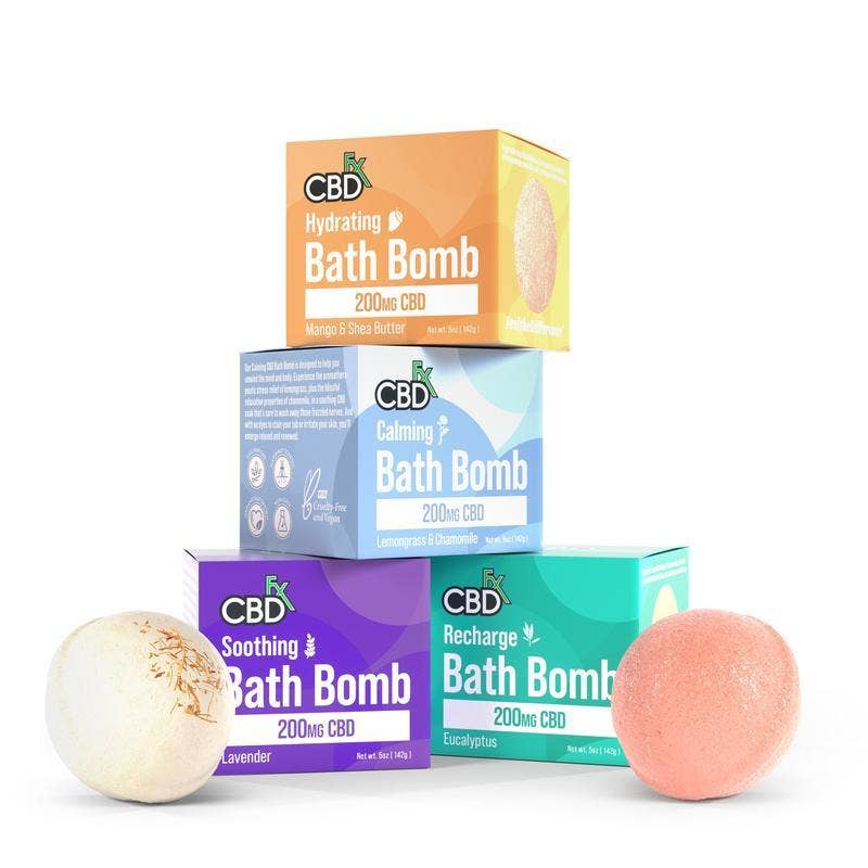 
                  
                    CBDfx - CBD Bath Bomb 200mg - Lemongrass Chamomile / Calming
                  
                