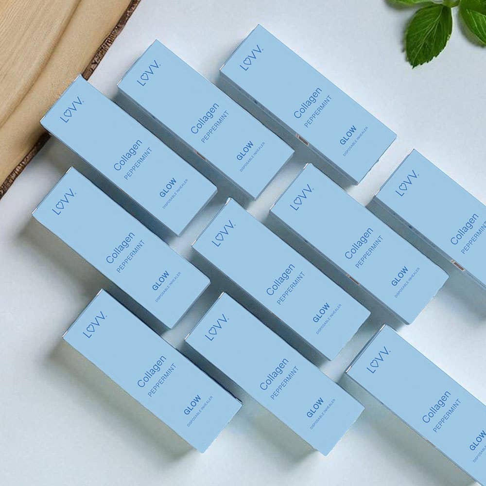 
                  
                    LUVV Labs - 10 LUVV GLOW Collagen Infused Peppermint Flavored Inhealers
                  
                