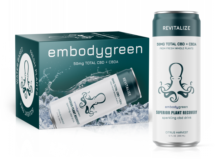 Embody Green - CBD Recovery Soda - 50mg CBD + CBDA