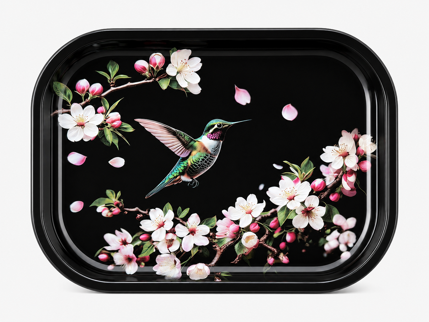 
                  
                    World Buyers - Hummingbird Blossoms Metal Tray - MT111
                  
                