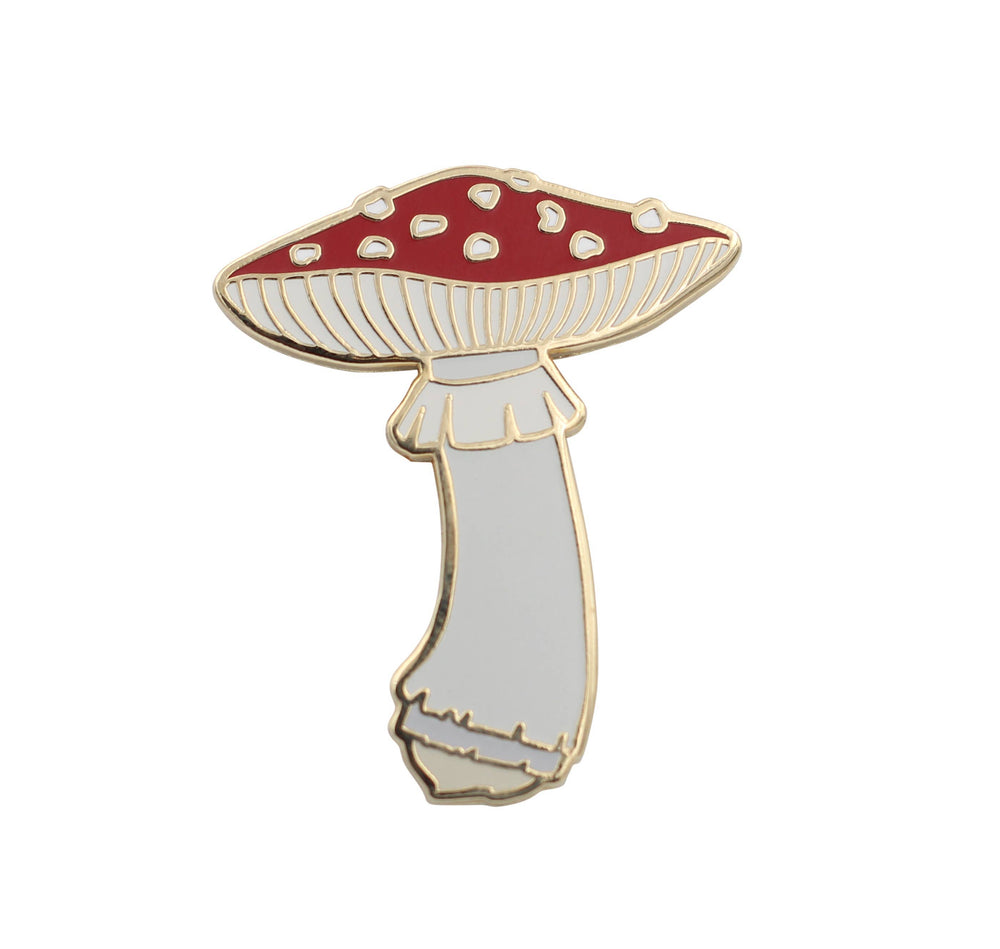 Mushroom Pin - Amanita Muscaria Enamel lapel Pin Shroom Pins