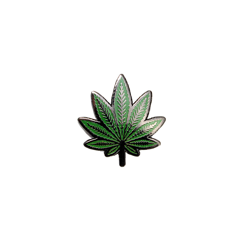Green Pot Leaf Pin