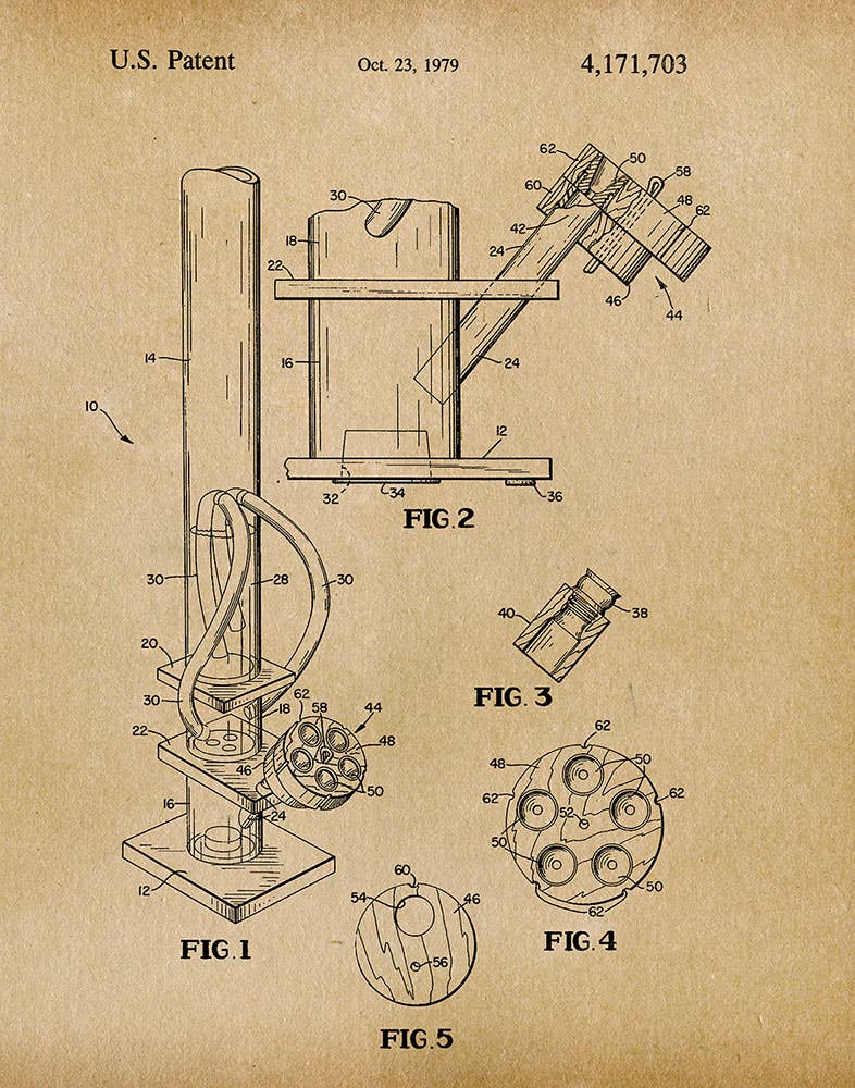 Water Pipe 1979 Patent Art Print - Smoking