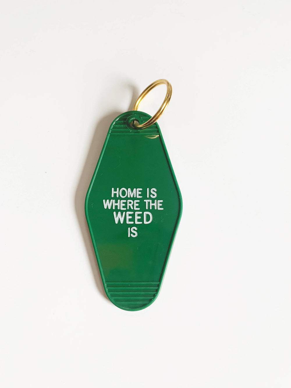 Home Is Where The Weed Is Retro Motel Keychain