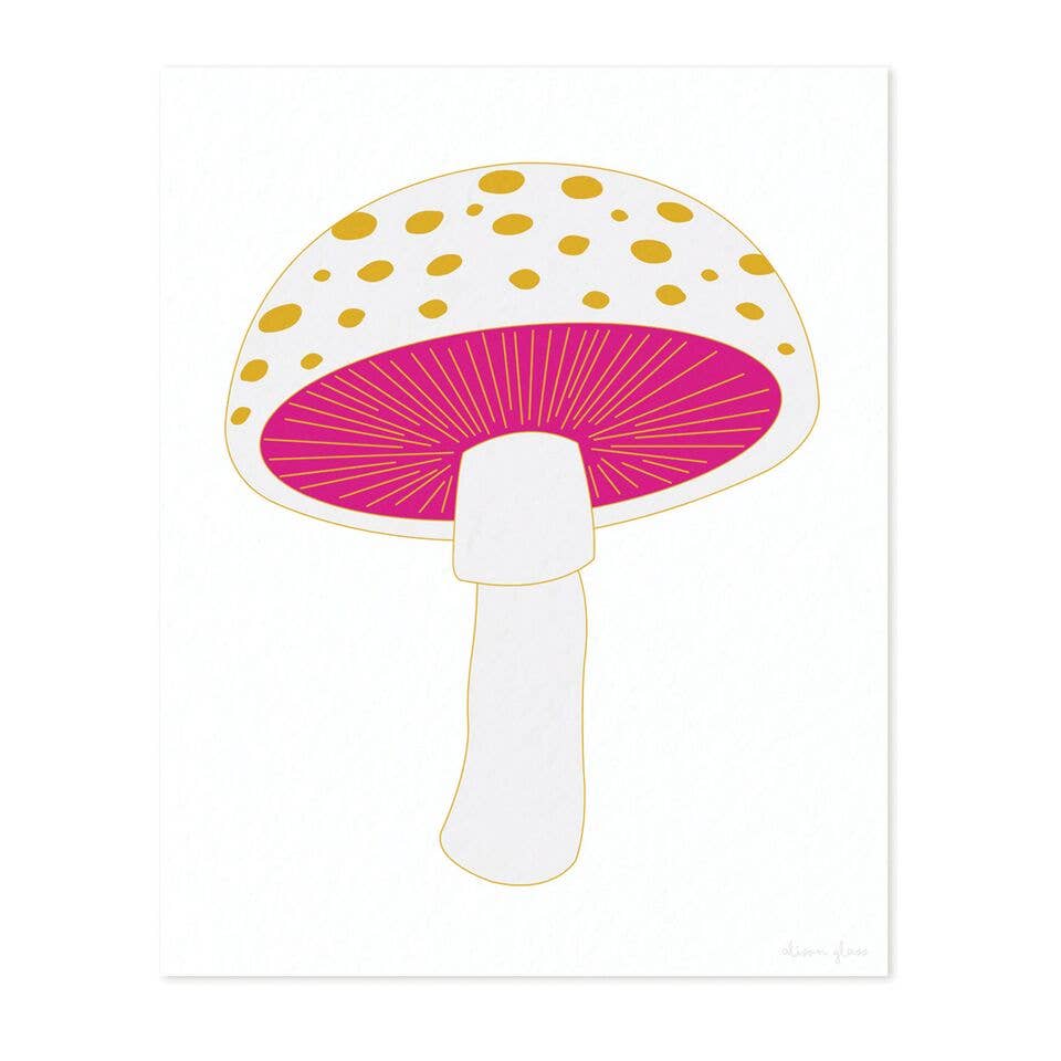 Mushroom in Pink Art Print