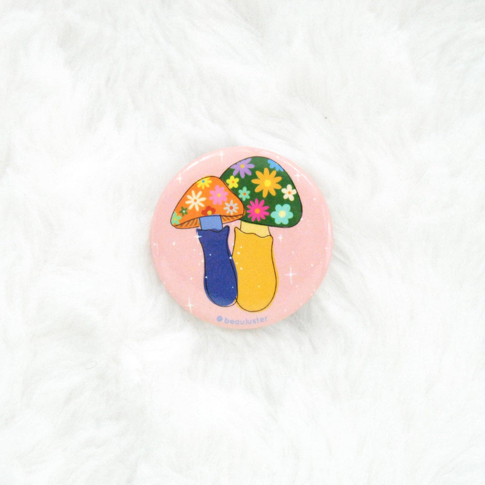 Groovy Shrooms Button Pin