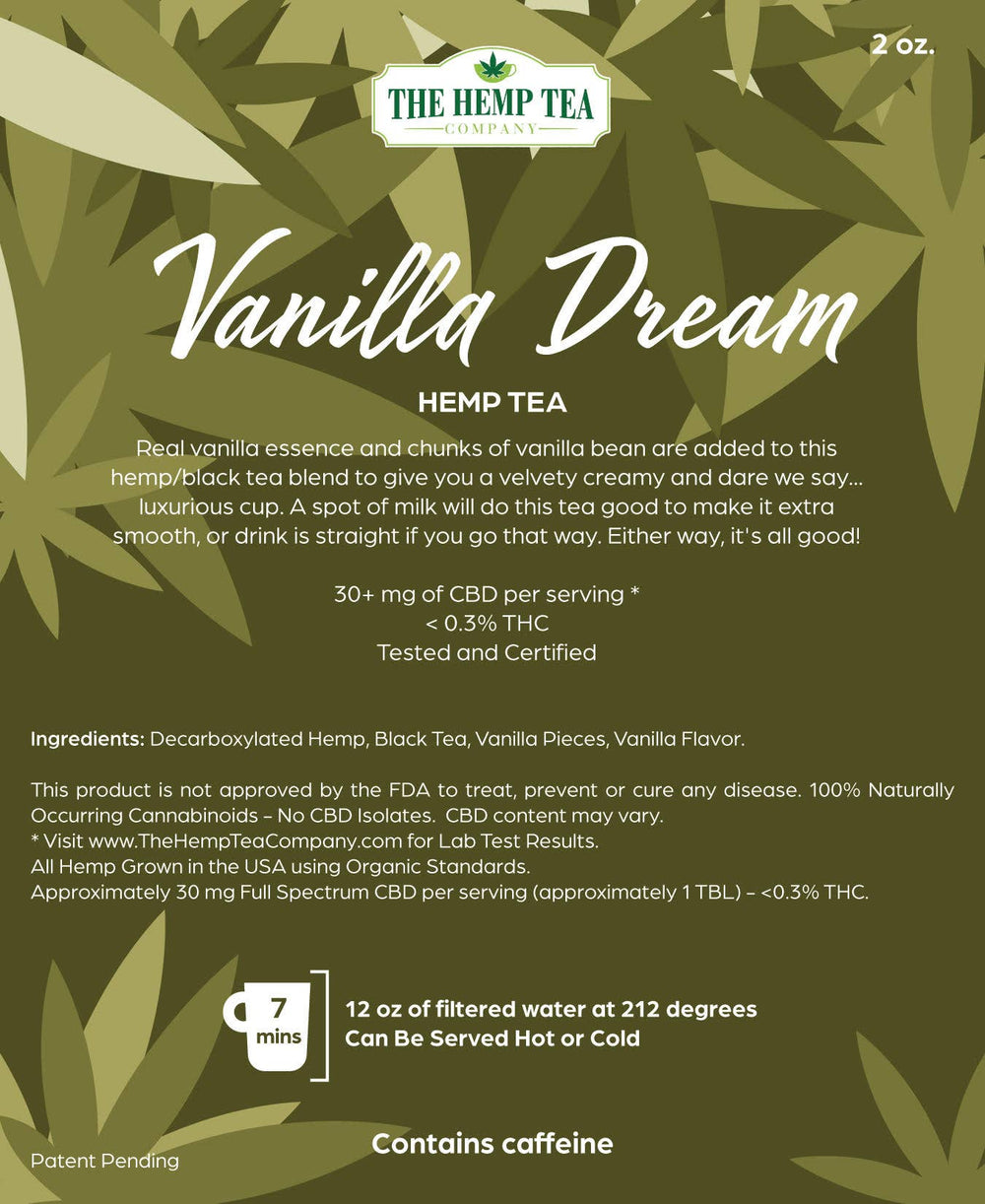 Vanilla Dream Hemp Tea