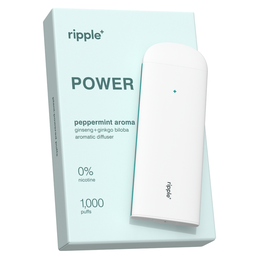 Ripple+ Power - Peppermint Zero Nicotine Diffuser - 1,000 Puffs: 40g