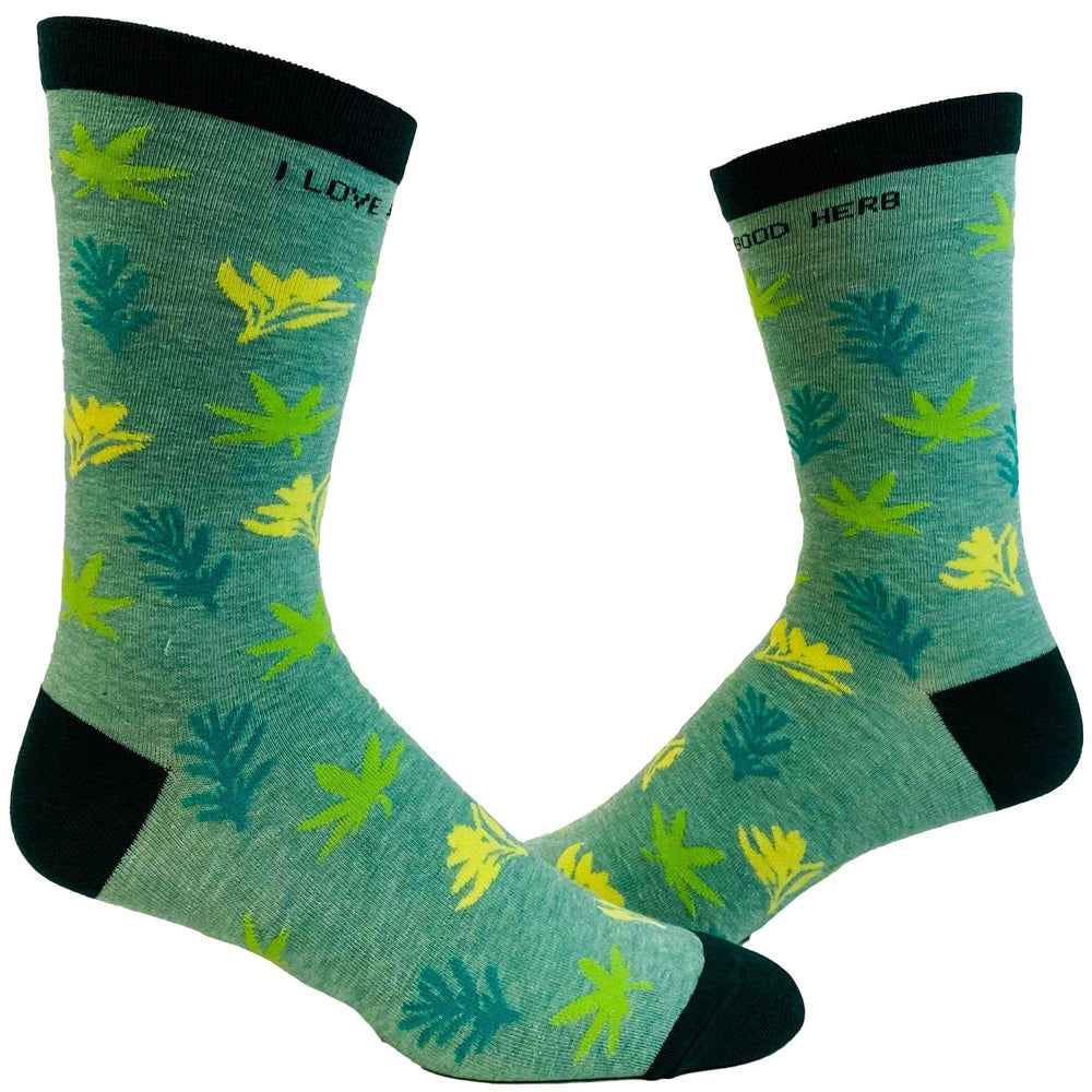 Women's I Love A Good Herb Socks Marijuana CBD Weed Sock