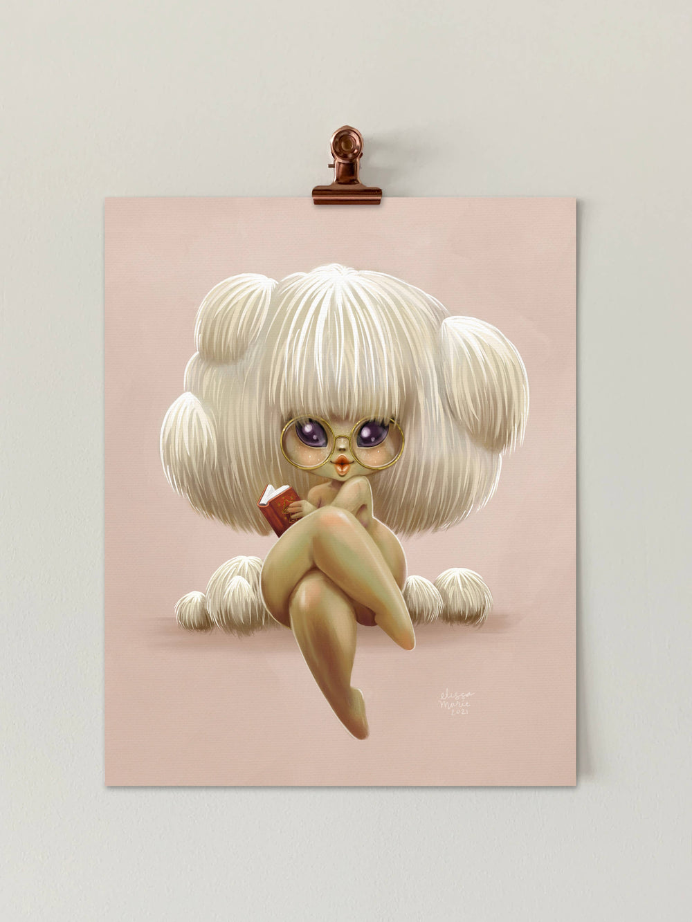 Lion's Mane Shroomie 8x10 Art Print | mushroom | fantasy | book lover