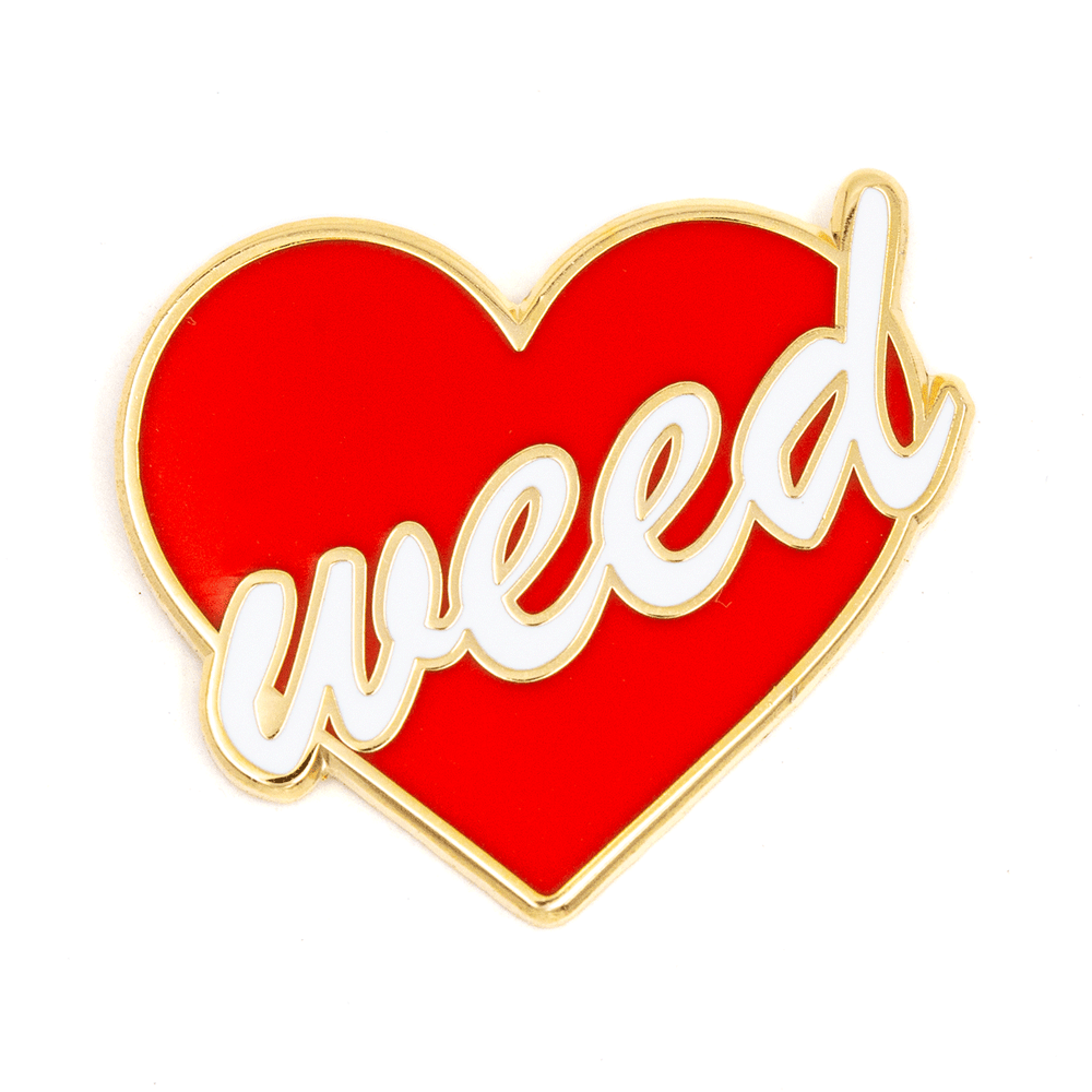 Weed Heart Pin