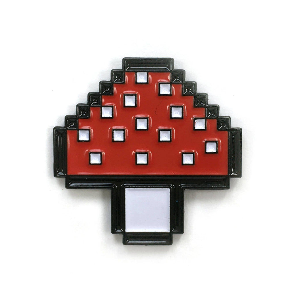 Pixel Mushroom Enamel Pin