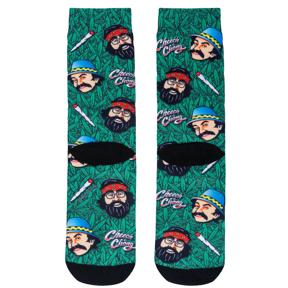 Crazy Socks - Mens Crew - Cheech & Chong Heads