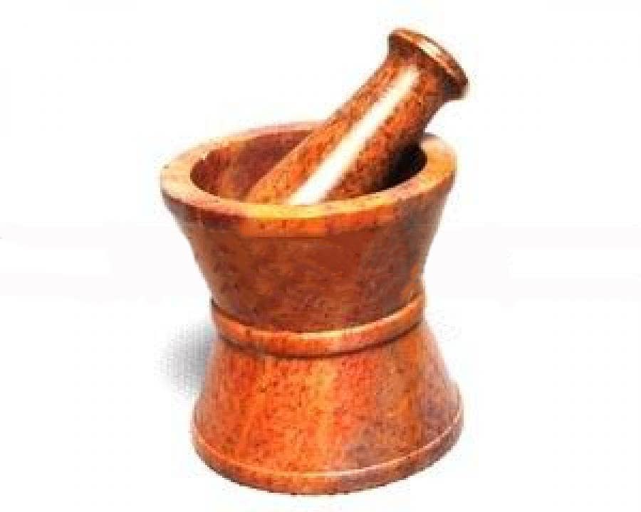 Small Old Style Pharmacy Type Mortar & Pestle 3